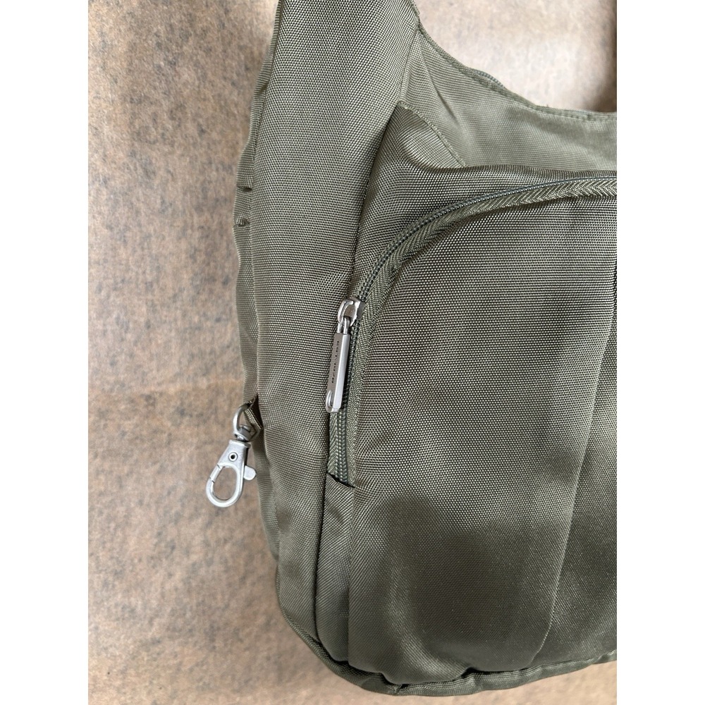 Travelon Anti-Theft Bag, Olive Green, Tan Interior, Great Condition - Picture 2 of 11